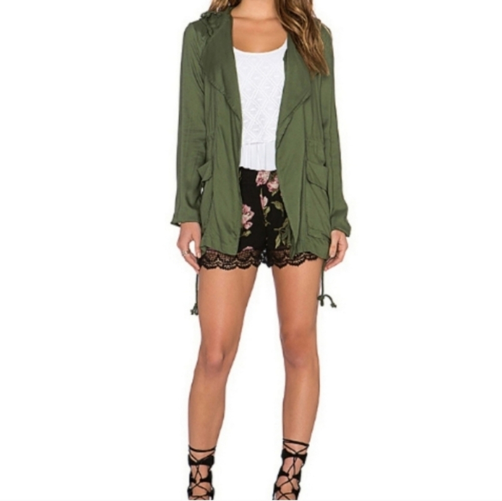 Band Of Gypsies Military Green Anorak Jacket Size XS